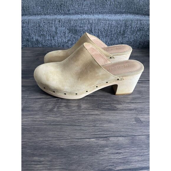 Madewell Tan Heeled Mules - Picture 2 of 10